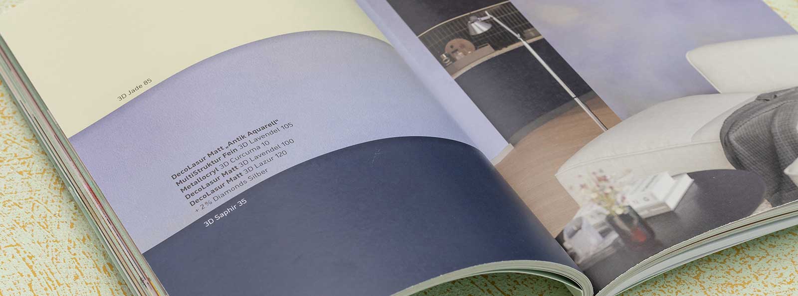 Caparol Farbbeispiele im UNIKAT #6.1 Trendbuch des Jahres 2025